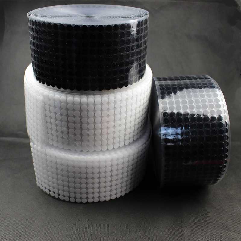 NIKTO Tape Lakban Dot Velcro Hook &amp; Loop Magic Sticker isi 450 Pairs 10 mm