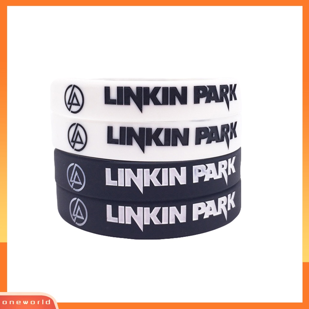 {oneworld} Gelang Tali Silikon Pria Wanita Linkin Park Rock Band Hadiah Natal