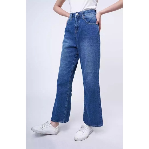 LOGO JEANS KULOT HIGH WAIST ORIGINAL 100%