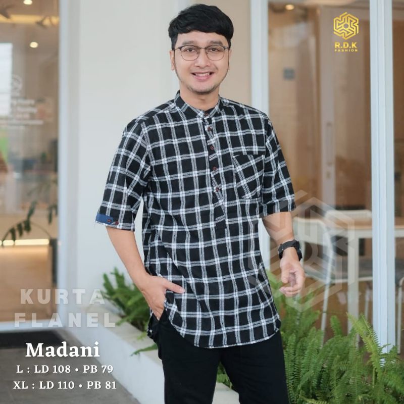 KURTA FLANEL / KEMKO FLANEL / BAJU MUSLIM PRIA / RDK