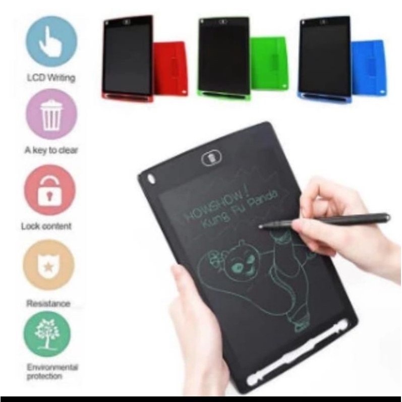 PAPAN TULIS DIGITAL ANAK 8.5INC /LCD WRITING DRAWING BOARD 8.5&quot; FREE BUBBLE WRAP
