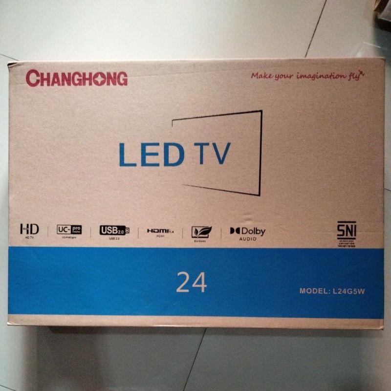 TV LED CHANGHONG CHANG HONG 24 INCH L24G5W 24G5 DIGITAL TV GARANSI RESMI