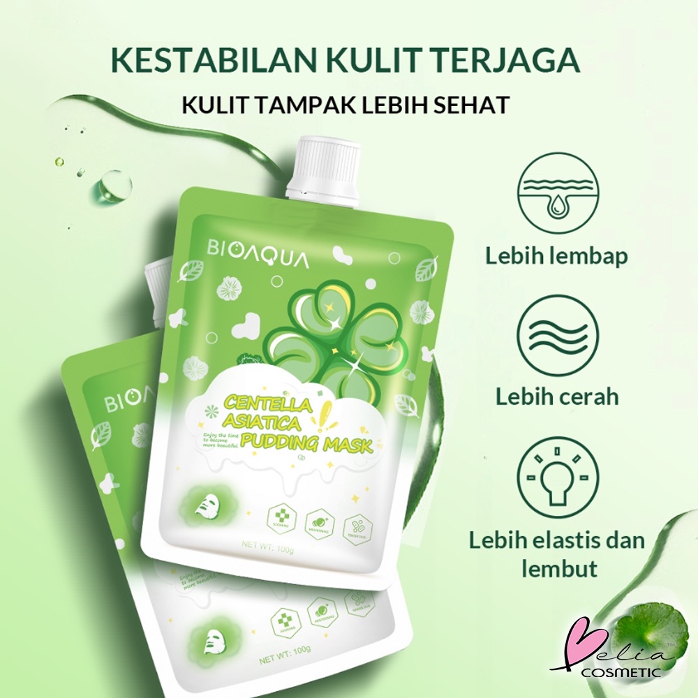 ❤ BELIA ❤ BIOAQUA Masker Pouch 100g | Pudding Mask | Mask Cream | Face Mask | Water Mud Mask | BPOM