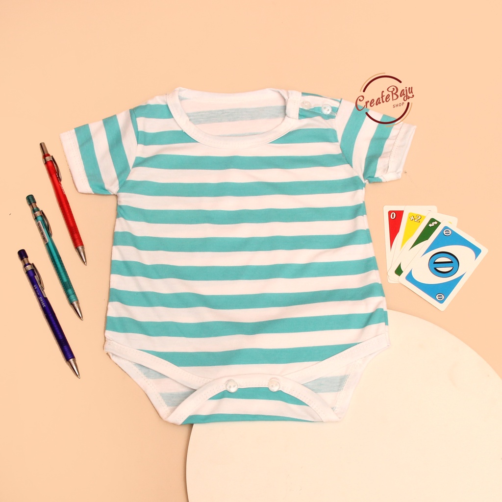 BAJU BAYI JUMPER BAYI 3-12 BULAN JUMPSUIT BAYI MOTIF SALUR FASHION TERMURAH