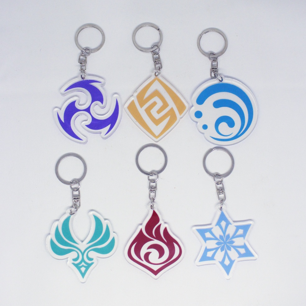 Gantungan Kunci Genshin Impact / Genshin Impact Keychain / Vision Genshin Impact / Electro / Anemo /