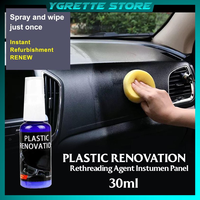 YGRETTE - Rylybons Cream Restorasi Interior Mobil Car Plastic Wax Repair Agent 30 ml TRIM RESTORER DASHBOARD RESTORER PLASTIC RESTORER BLACK TO BLACK