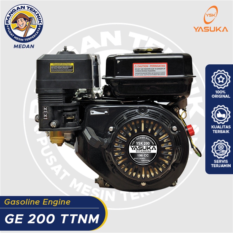MESIN PENGGERAK BENSIN YASUKA | GX200 TITANIUM(196CC) | MESIN KETINTING