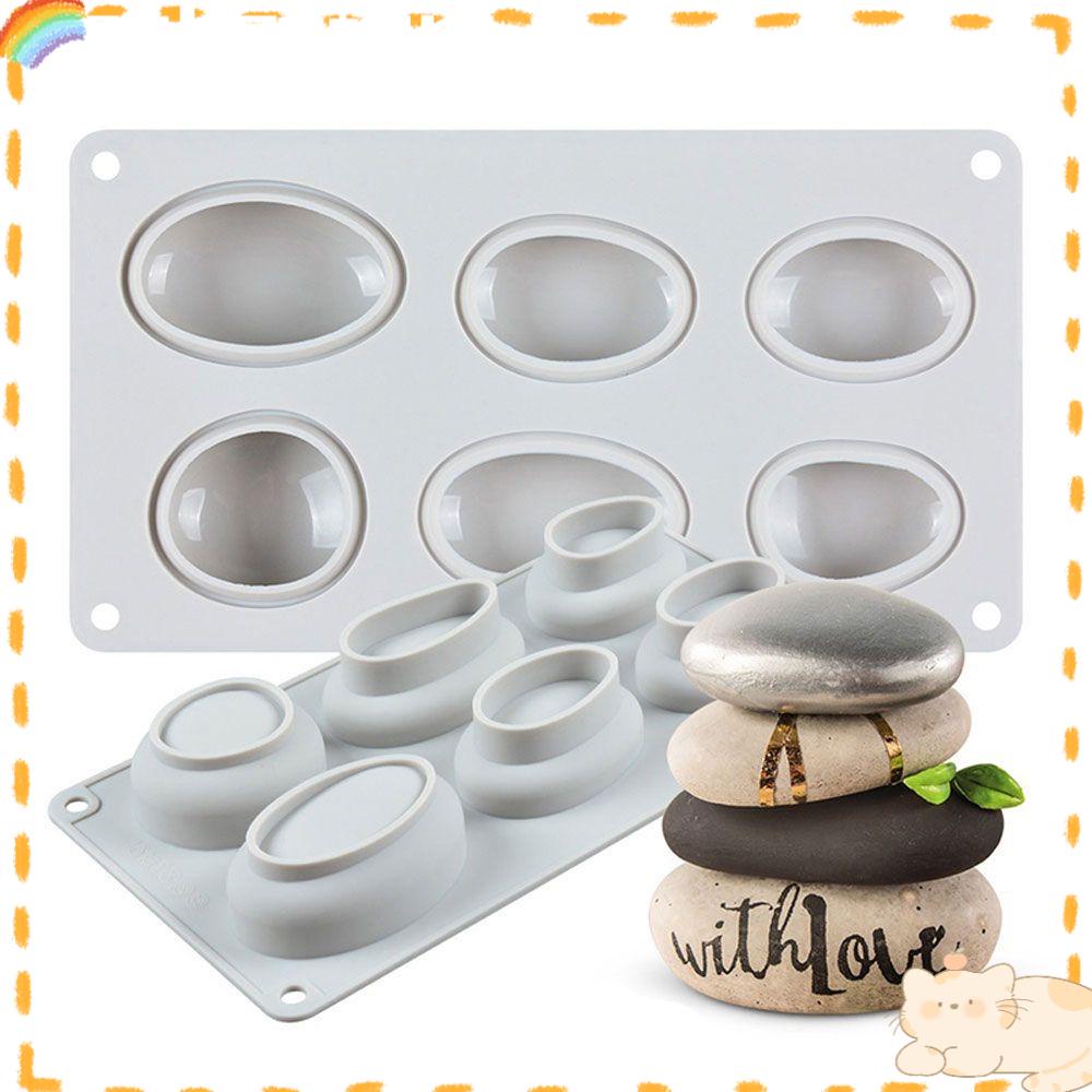 Solighter Pebbles Shape DIY Cookie Silicone Mold Dessert Mousse Cetakan Kue