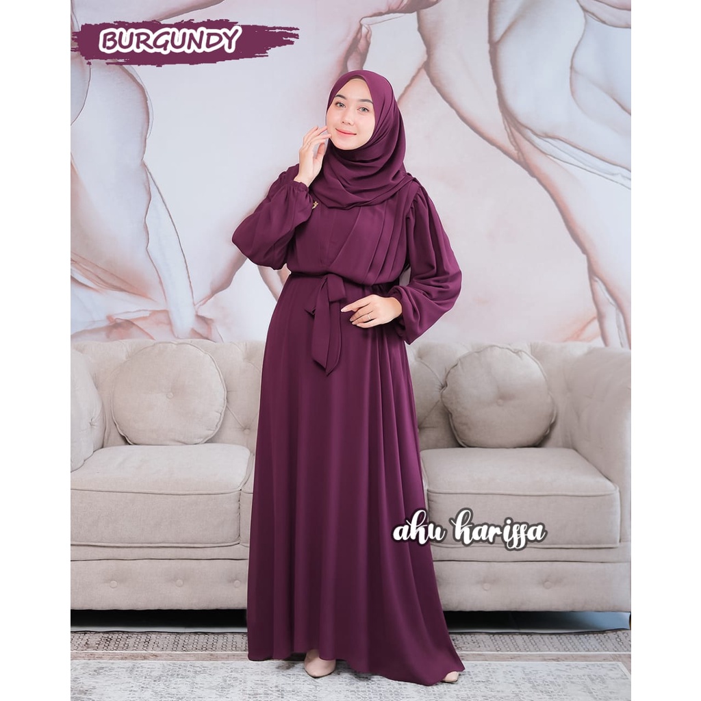 GAMIS CERUTY SIENA ORI AKU KARISSA SET HIJAB DRESS SIMPLE MEWAH OOTD LEBARAN SYARI