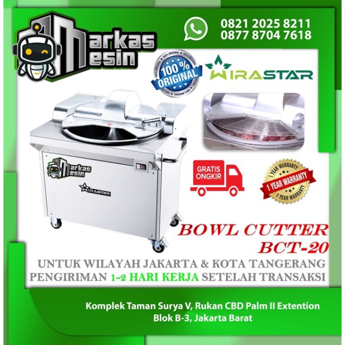 Gilingan Mesin Giling Daging Bakso / Bowl Cutter Wirastar Bct-20