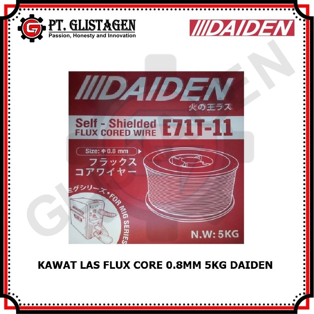 DAIDEN Kawat Las 5KG 0.8mm MIG MIGI Kawat Las Flux Core Wire Co2 ROLL 5KG 0.8mm MIG E71T-11 DAIDEN
