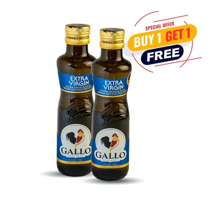 

[BISA COD] [BUY1GET1] Gallo Extra Virgin Olive Oil - Minyak Zaitun 2 x 250ml