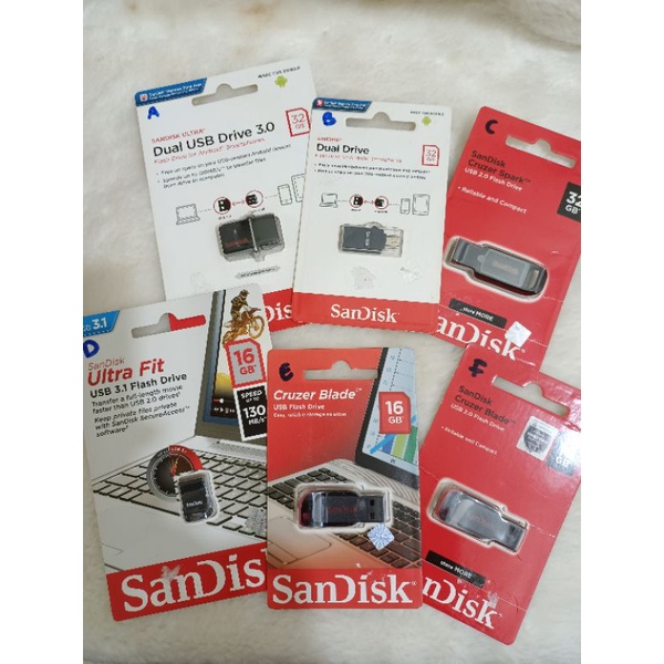 Sandisk USB flash drive 16 / 32 gb