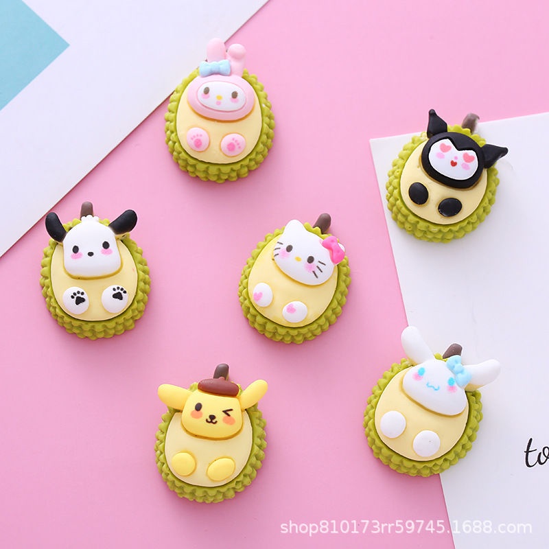 (5 PC) RESIN SANRIO / DURIAN SANRIO LUCU/ KUROMI/ CINNAMOROLL / MELODY/ RESIN CLAY SANRIO