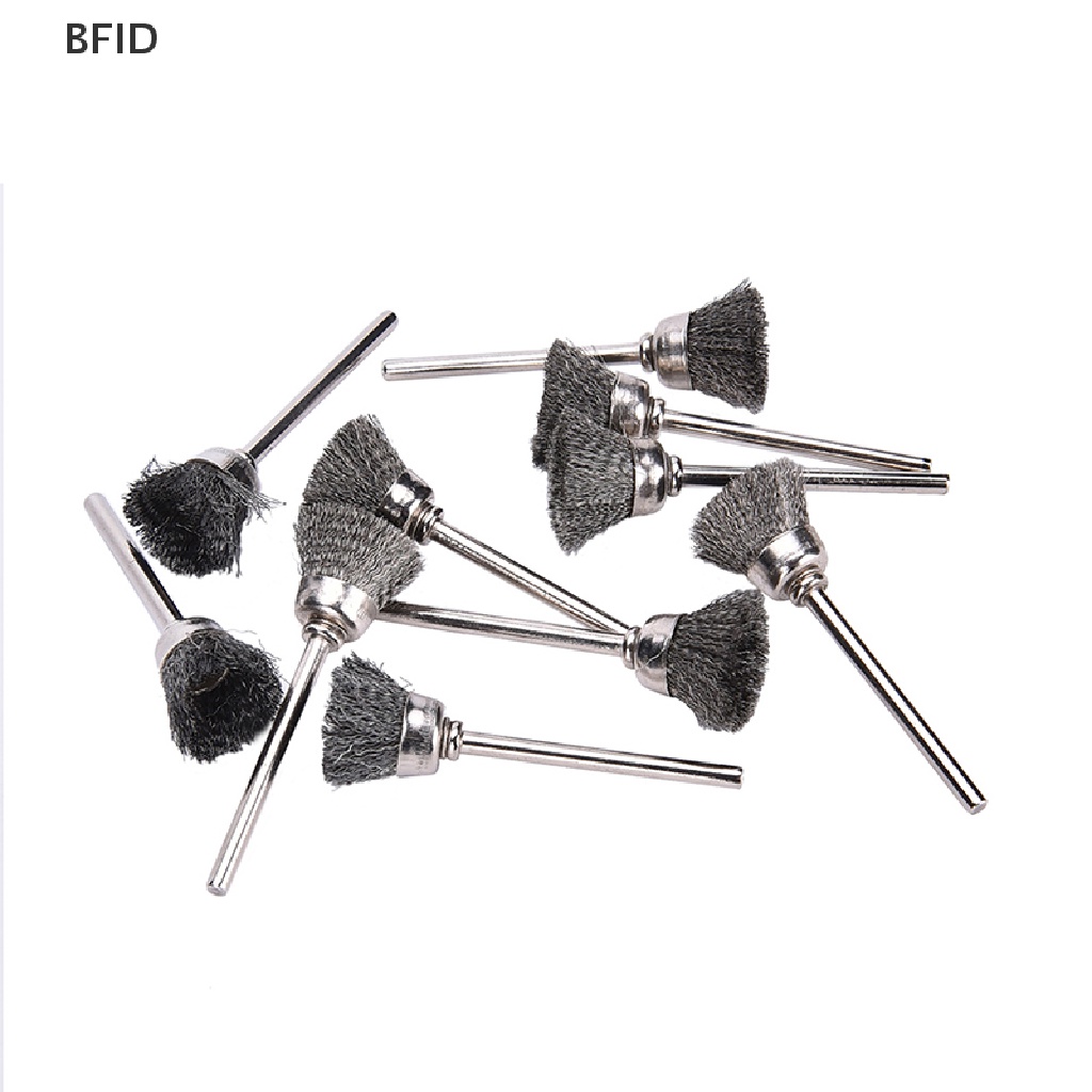 [BFID] 10pcs Stainless Steel Wire Cup Sikat Mini Cocok Dremel Rotary Alat Aksesori 13mm [ID]