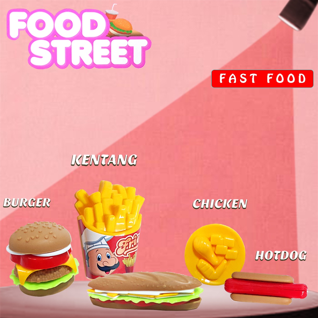 Mainan Mobil-Mobilan Makanan / Food Street Toys LI8 JSP