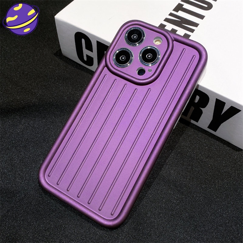 IPHONE Imd Fashion Dark Night Purple Phone Casing Untuk Iphone14 11 12 13 Pro Max 14Plus Perlindungan Lensa Anti Jatuh Case