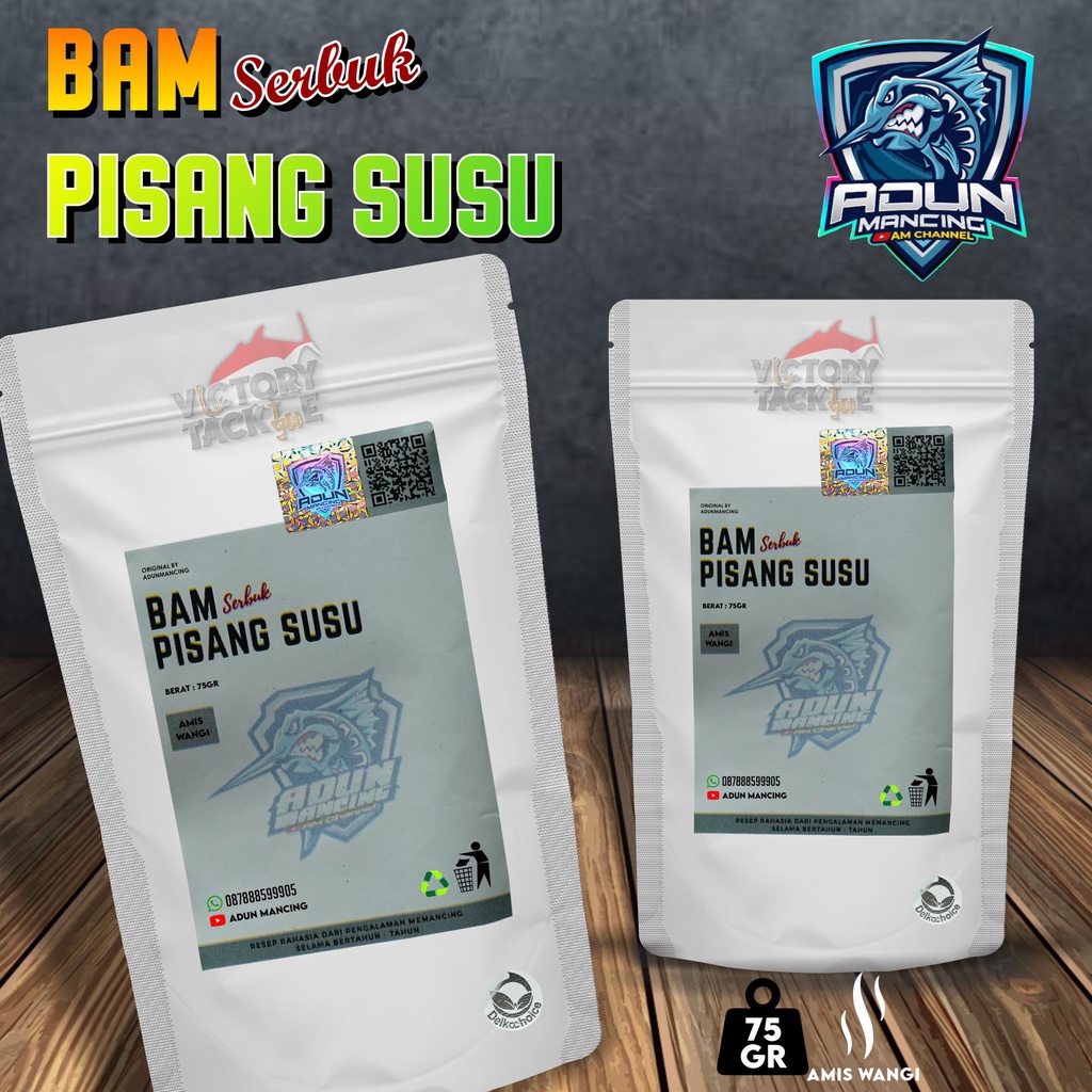 BAM SERBUK | PENGERAS | BOOSTER ADUN MANCING | PISANG SUSU | PANDAN KEMASAN 75 GR