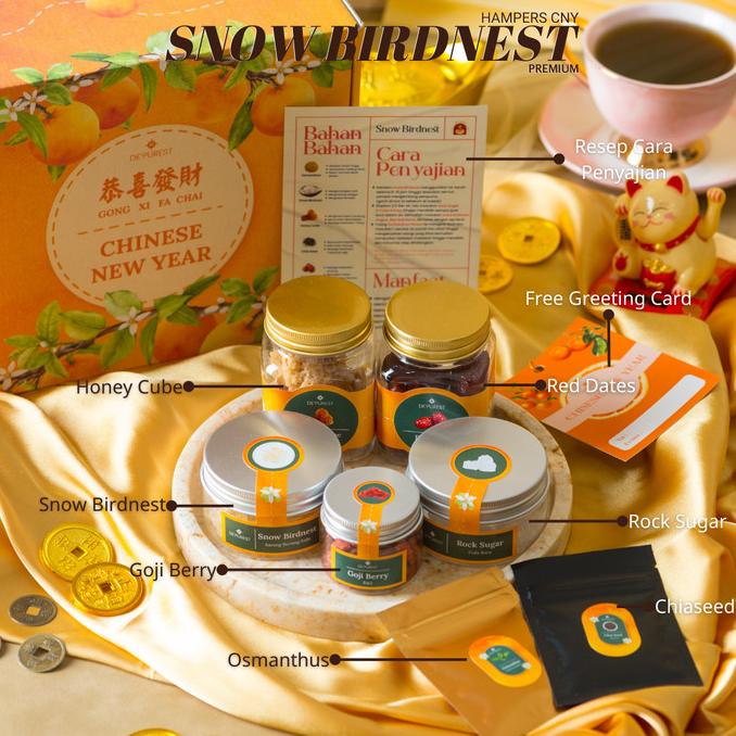 

Hampers Imlek Chinese New Year Paket Snow Birdnest Osmanthus Premium