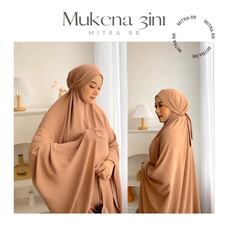 Mukena Dewasa French 3 in 1 Crinckle Airflow Traveling / Mukena Terbaru 2023 Mukena Lesty