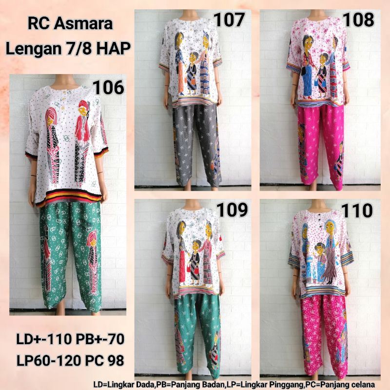 SETELAN RC ASMARA 7/8 HAP RIJEK SABLON LD +- 110 ADEM BUSUI FRIENDLY (Harap Dibaca Sebelum Membeli)
