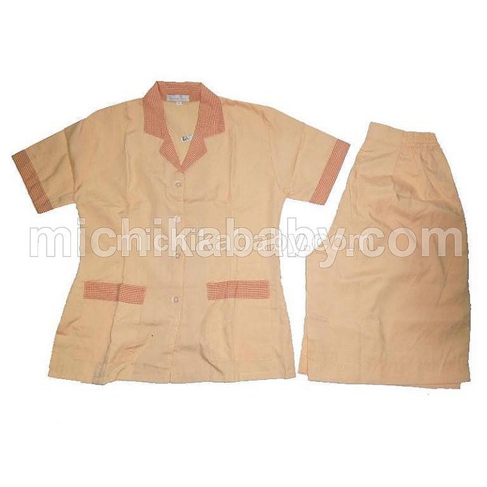 baju suster BAJU SUSTER CELANA KULOT SANDRINA SML XL - S, Merah Muda(O3G7) Baju Suster Lengan Panjan