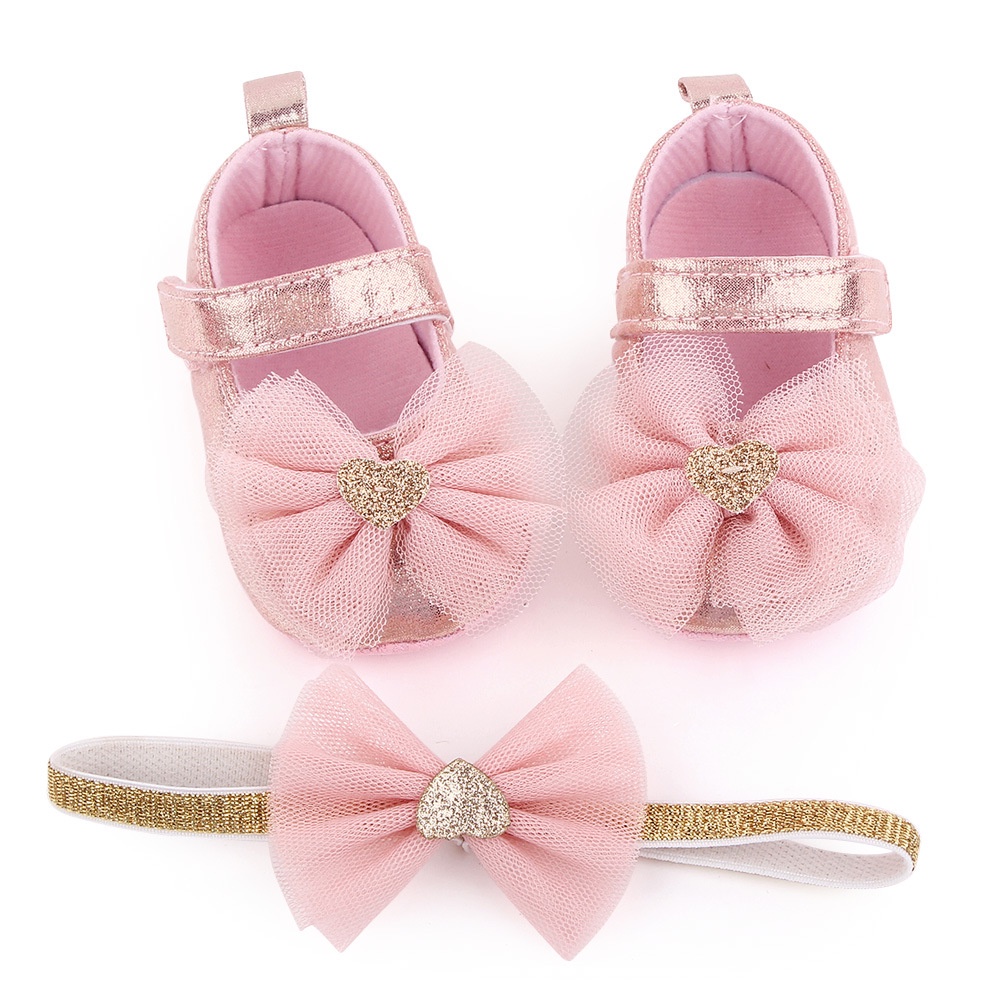 Sepatu Anak Perempuan Flats Anak Cewek Bonus Bando 0-18 bulan Prewalker Anak Impor