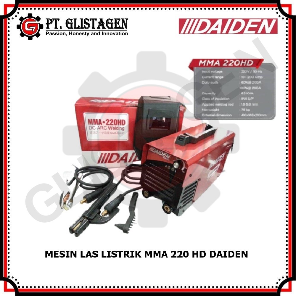 Daiden MMA 220HD Mesin Las Travo Las Inverter Listrik Daiden MMA 220HD Heavy Duty