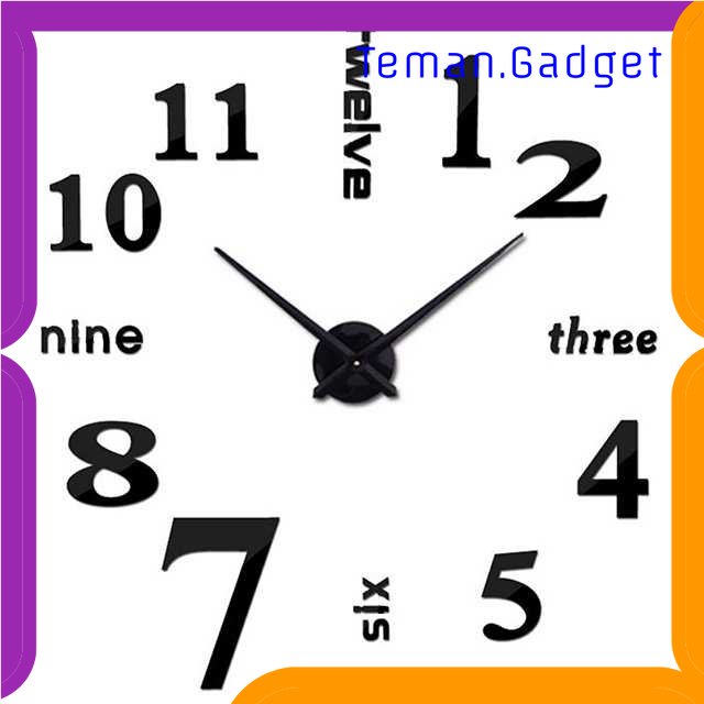 TG-PJM Jam Dinding DIY Giant Wall Clock 50-60cm Model English Word - DIY-10