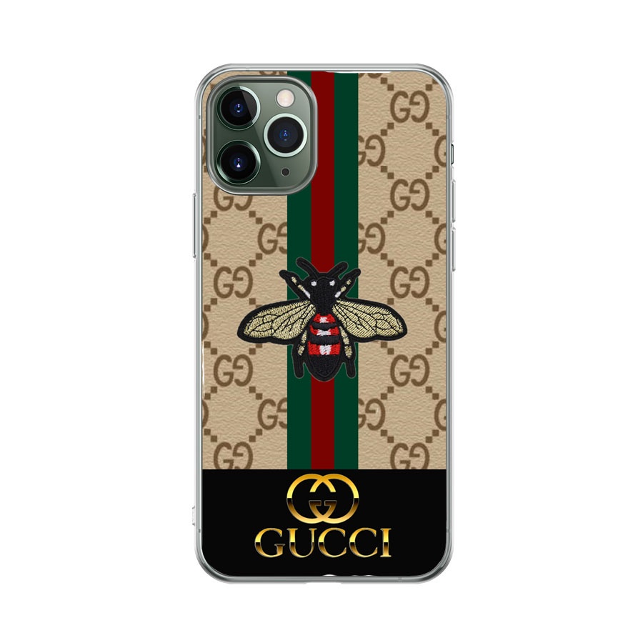 Case iPhone Kasing iphone Bee Strip Gucci Gold iPhone 14 Pro Max iPhone 13 Pro Max iphone 12 pro max