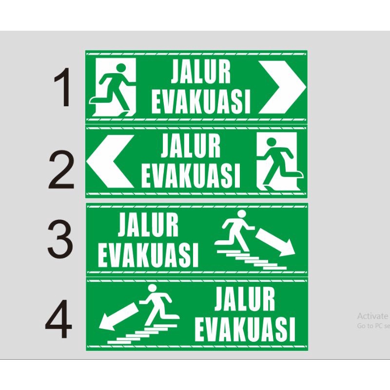 

Sticker jalur evakuasi anti air