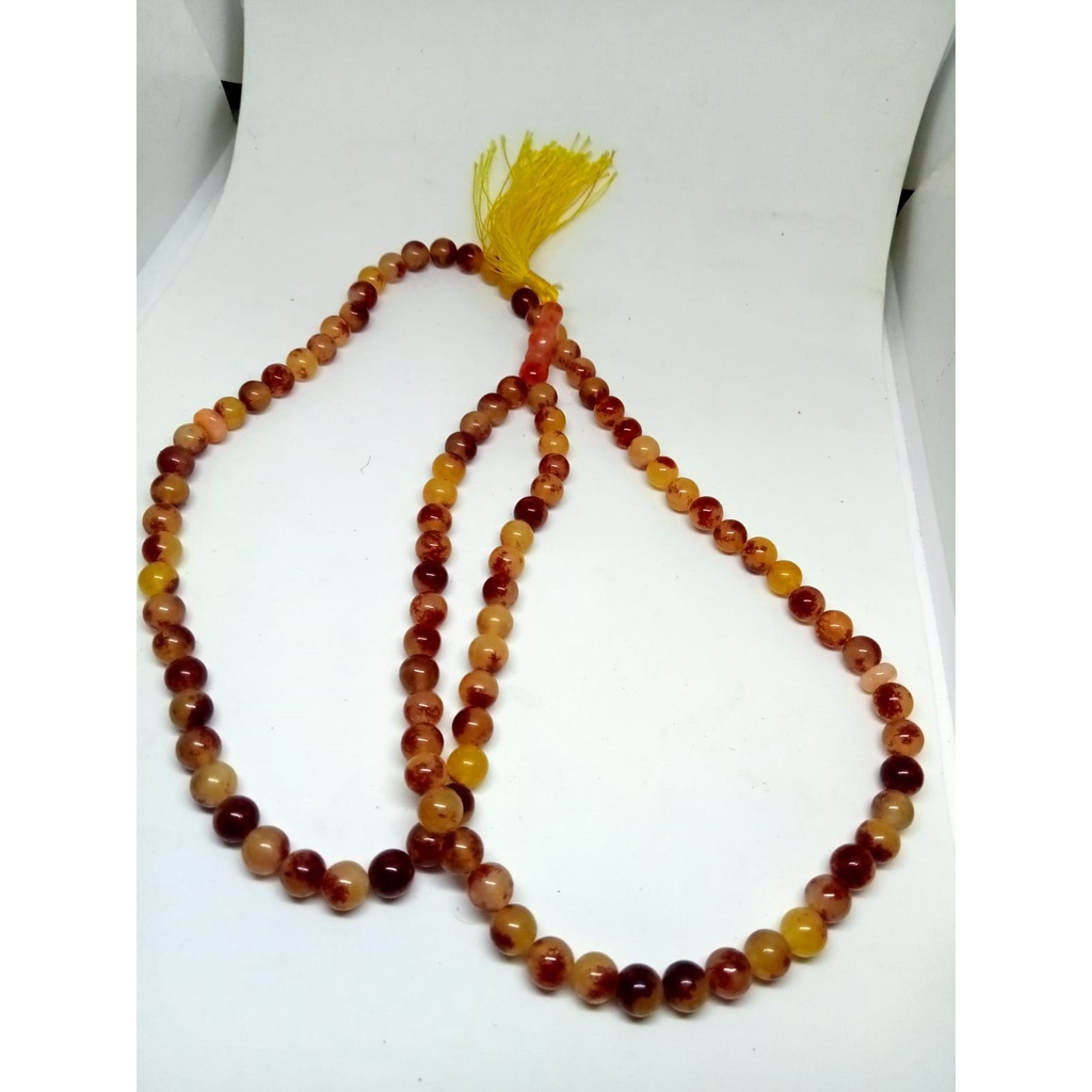 Tasbih Batu Akik Api Dimensi 99 Butir Stone Alam CLW