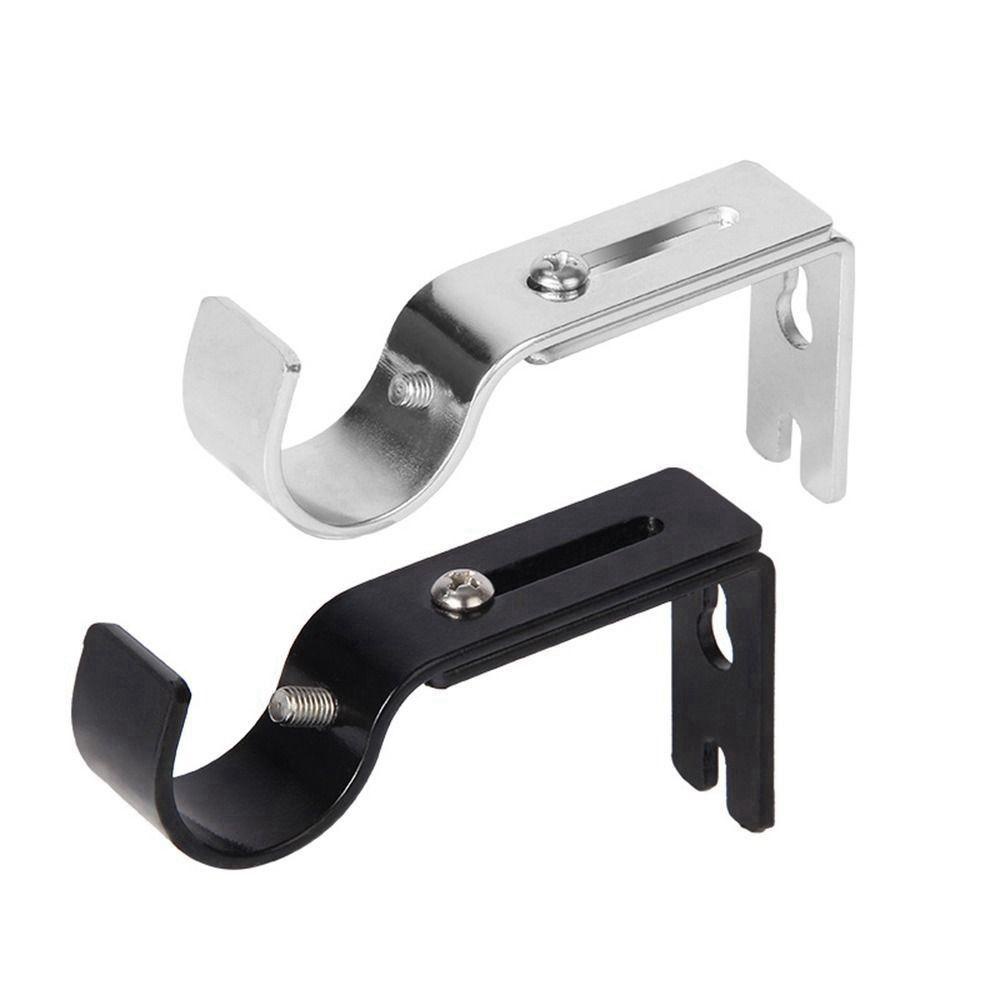 [Elegan] Bracket 2pcs Multifungsi Extendable Heavy Duty Adjustable Dengan Sekrup Batang Gorden Holder