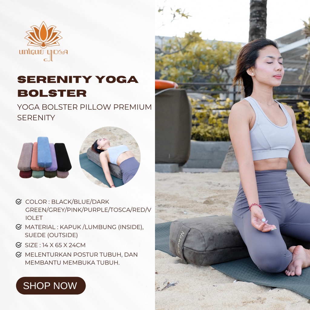 Ay00 Serenity Rectangular Bolster / Yoga Pillow Bolster / Yoga Bolster / Bolster Yoga Murah /