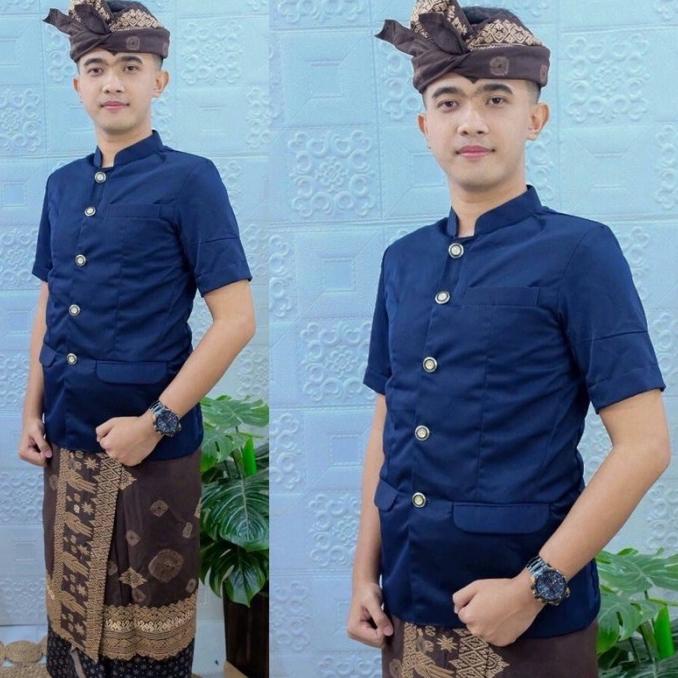 Bagus KEMEJA SAFARI ADAT BALI DEWASA PRIA PREMIUM