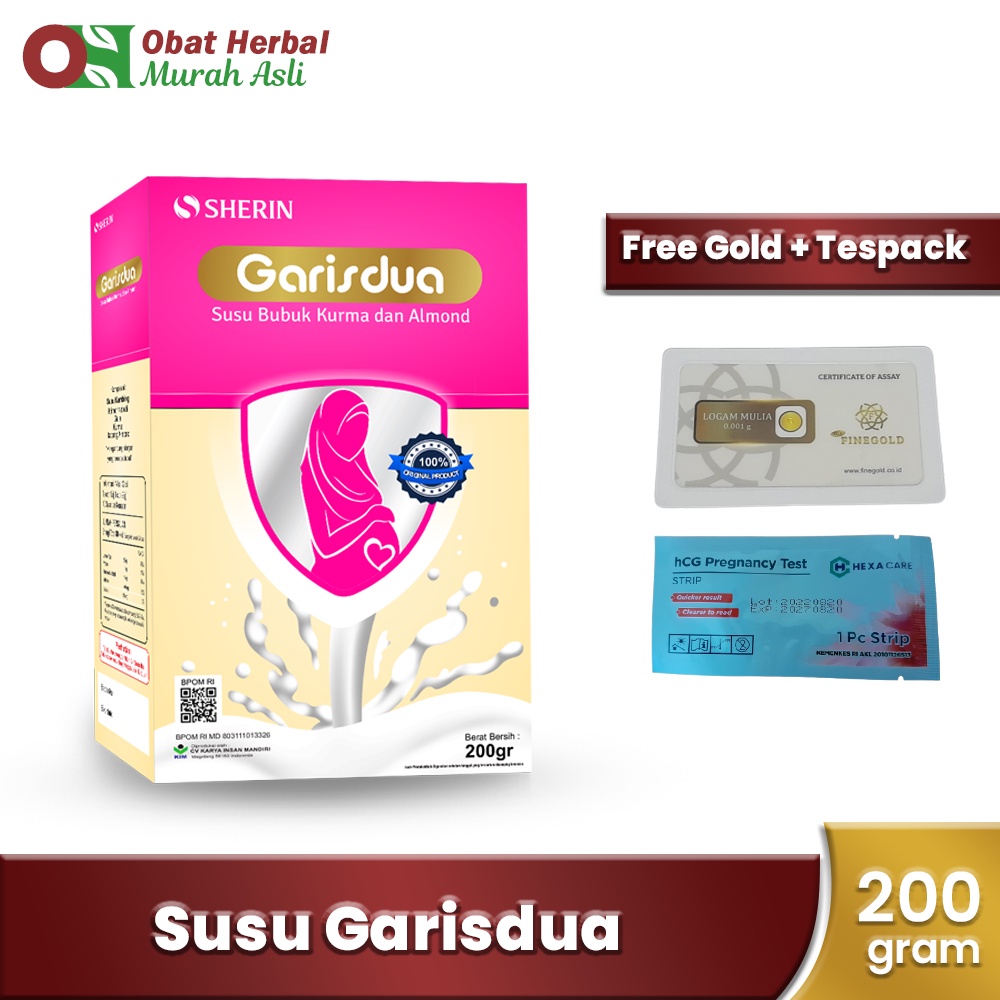 Susu Promil Terbaik Susu Garisdua / Garis dua 200gram - Susu Kambing Premium Untuk Kehamilan yang Membantu Menyuburkan Kandungan dan  Kesehatan wanita Dengan Almond &amp; Kurma PCOS HAID