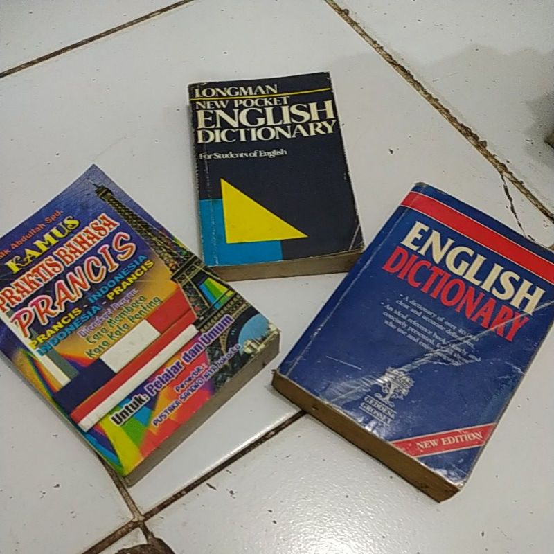 HARGA 1AN KAMUS BAHASA PRANCIS/LONGMAN NEW POCKET ENGLISH DICTIONARY dan ENGLISH DICTIONARY / KAMUS 
