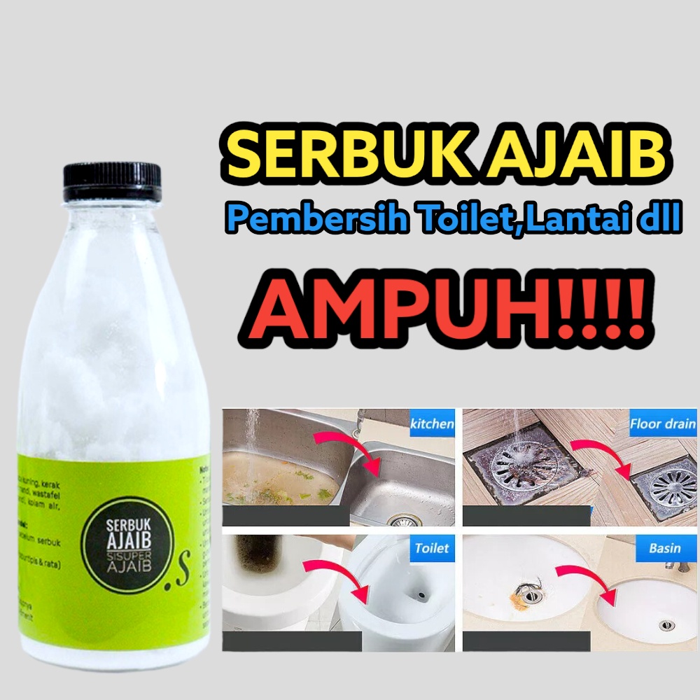 Serbuk Ajaib ORIGINAL !! Serbuk Ajaib Pembersih Lantai Kamar mandi Toilet WC Kerak Wajan Panci Ember Kamar