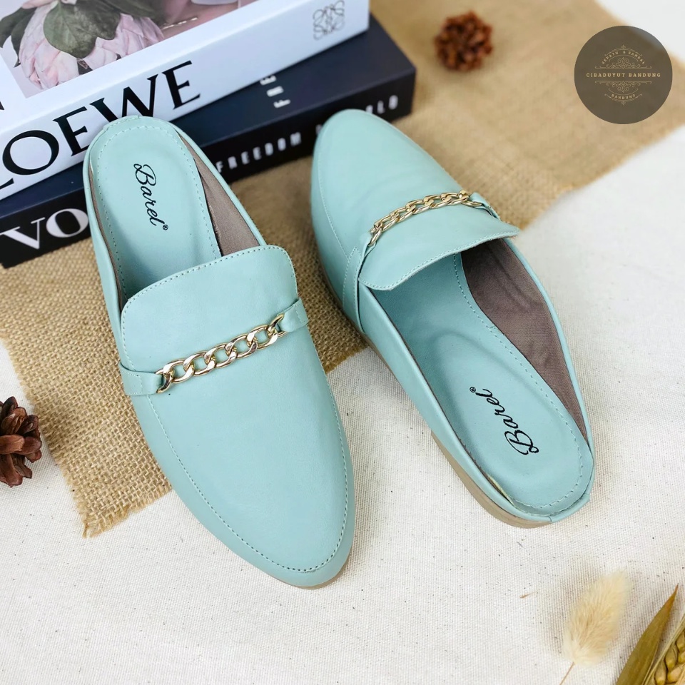 CBY Bustong Rantai Sepatu bustong flat teplek Wanita sepatu kasual