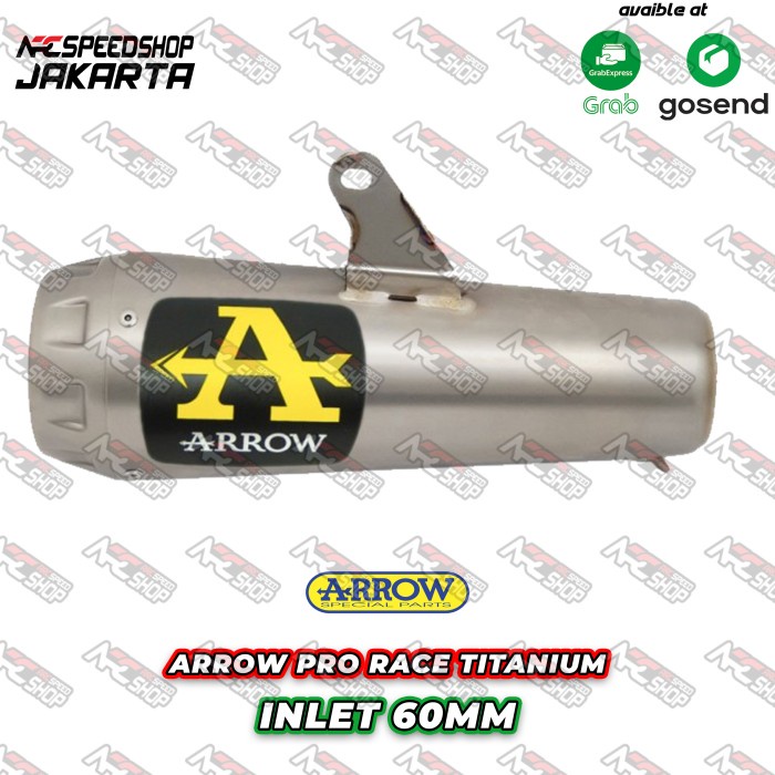 Knalpot Arrow Pro Race Titanium Original Italy 60Mm #Original