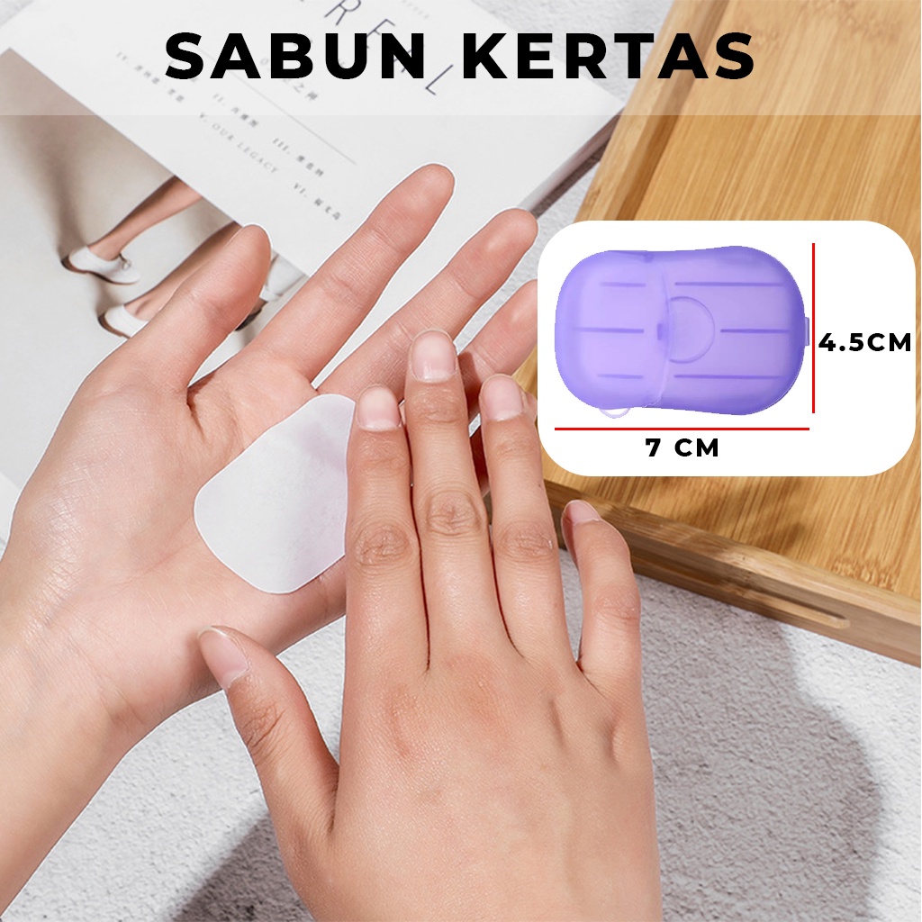 Sabun Kertas Paper Soap Pewangi Pembersih Cuci Tangan Hand Soap Traveling Sabun Portable Hemat Tempat Anti Ribet | GROSIRXPRESS