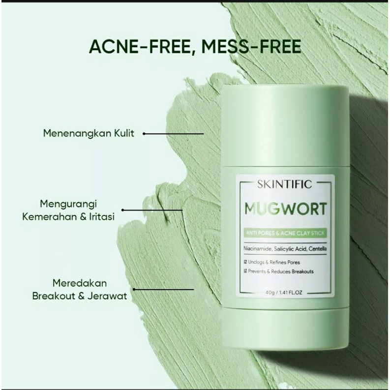 [BPOM] Skintific Mugwort Clay Stick 40g skintific stik ORIGINAL skintific mugword stik masker stik m
