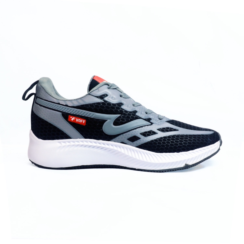 Voff - Sepatu Running Massive Black Grey Unisex