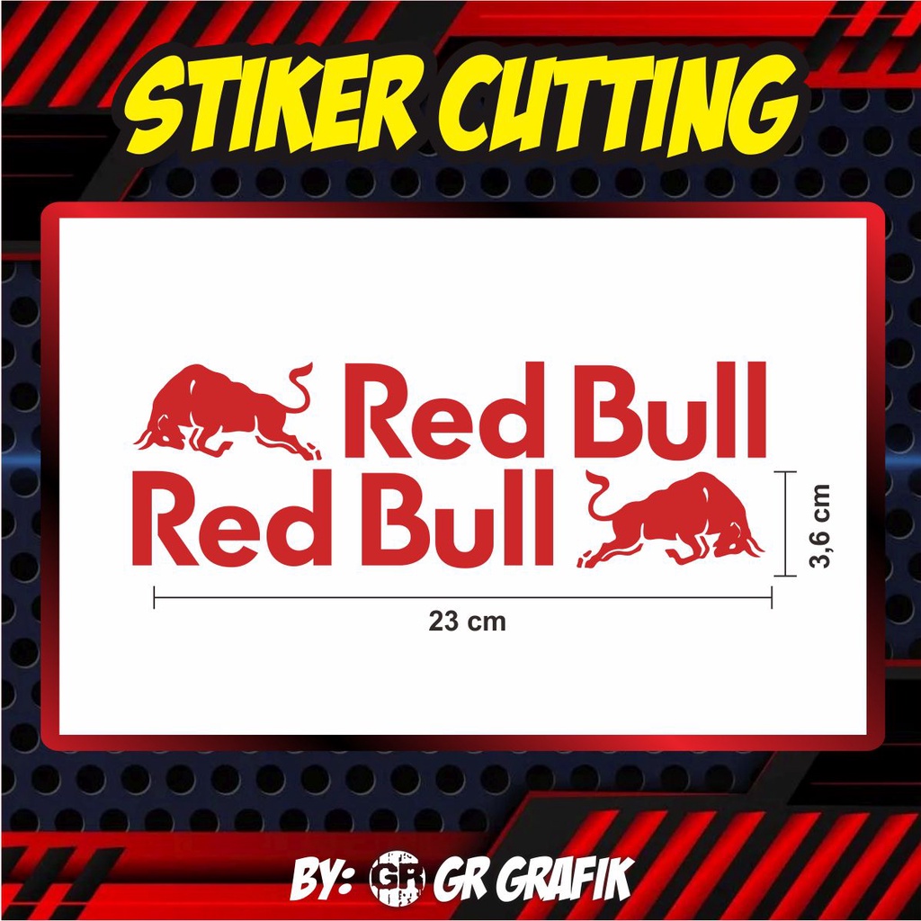 STIKER CUTTING HELM REDBULL MURAH TANPA MINIMAL (KYT,INK,DLL.)