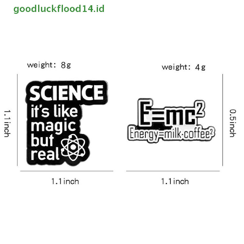 [GOOGFOUR] 1pc Science is Magic Enamel Pin Bros Tas Kerah Pin Hitam Putih Lencana Perhiasan [TOP]