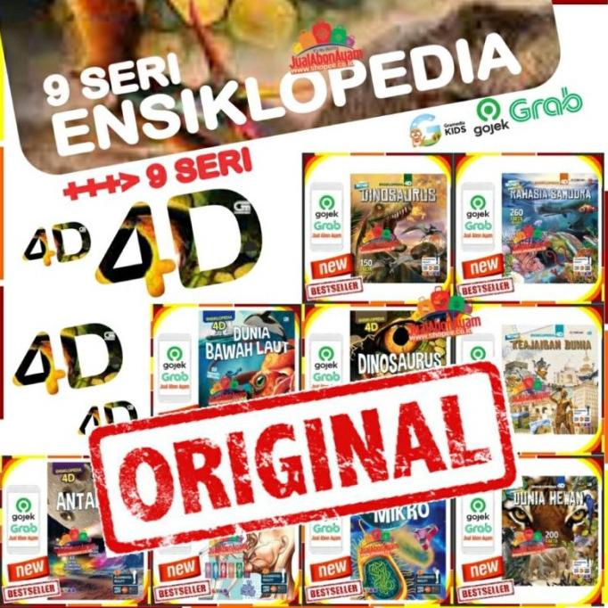 

9 SERI ENSIKLOPEDIA 4D Buku Dinosaurus Antariksa Tubuh Manusia dll