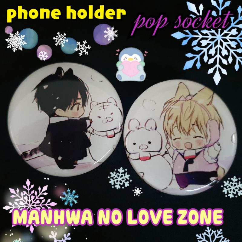 pop socket/phone holder/griptok manhwa no love zone