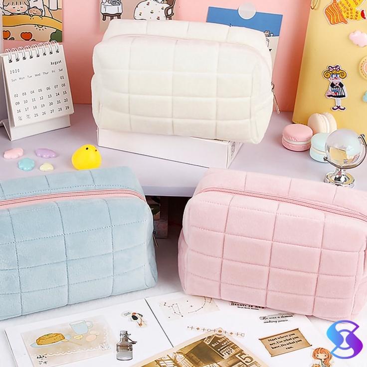 

12.12 Product HOT Pensil case/pensil Pouch/Make up Tas/MUJI STYLE Tas Pena Kapasitas Besar-Suning Mall !!