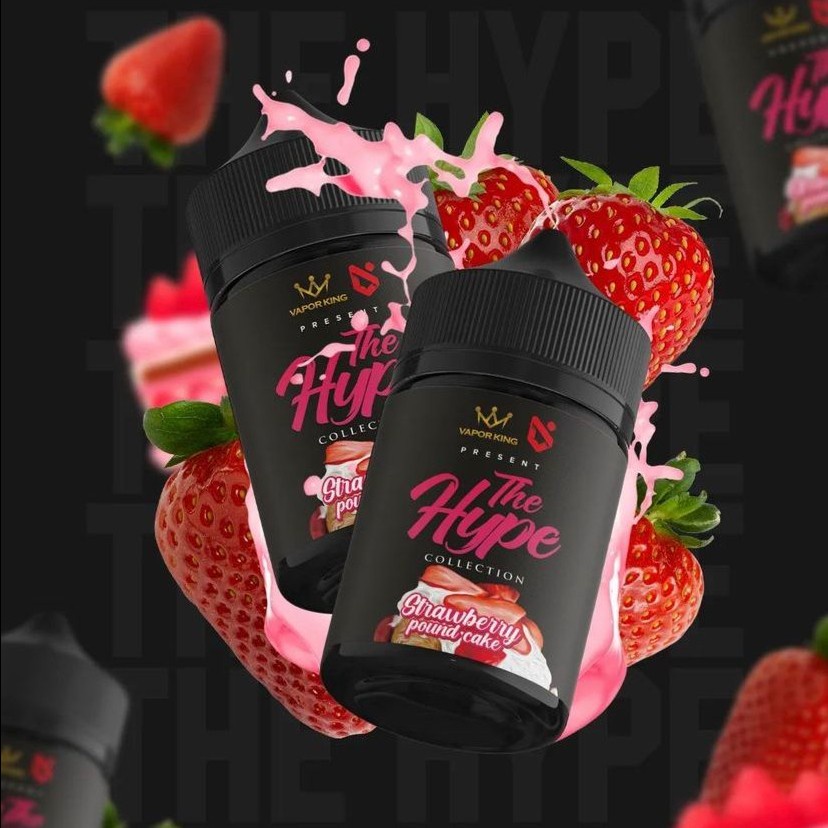 The Hype Strawberry Poundcake 60ML by DJI x Vaporking - Liquid