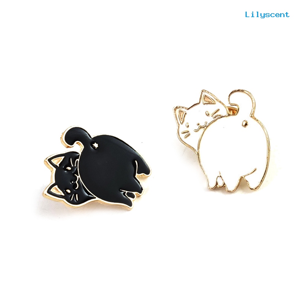 [LS] Lucu Kartun Hewan Pantat Enamel Bros Pin Topi Ransel Perhiasan Lencana Logam